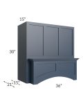 Midtown Blue Shaker 36" Arched Wood Hood