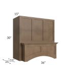 Midtown Mocha Shaker 36" Arched Wood Hood