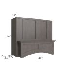 Midtown Dark Grey Shaker 42" Arched Wood Hood