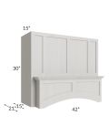 Midtown Light Grey Shaker 42" Arched Wood Hood