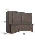 Tuscan Kona Brown 48" Arched Wood Hood and Hood Liner