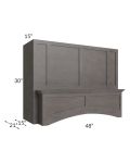Midtown Dark Grey Shaker 48" Arched Wood Hood