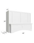Union White 48" Arched Wood Hood