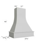 Tuscan Painted Grey 36" Artisan Hood