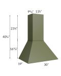 Midtown Hunter Green Shaker 30" Euro Hood