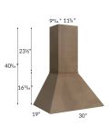 Midtown Mocha Shaker 30" Euro Hood