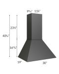 Midtown Black Shaker 30" Euro Hood