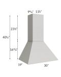 Salem Light Grey 30" Euro Hood