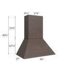 Tuscan Kona Brown 36" Euro Hood