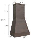Tuscan Kona Brown 30" Farmhouse Hood