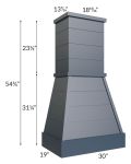 Midtown Blue Shaker 30" Farmhouse Hood