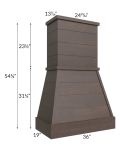 Tuscan Kona Brown 36" Farmhouse Hood
