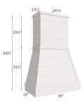 Midtown Cloud Shaker 36" Farmhouse Hood