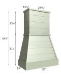 Midtown Pistachio Green Shaker 36" Farmhouse Hood
