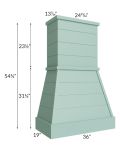 Midtown Mint Green Shaker 36" Farmhouse Hood