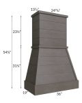 Salem Dark Grey 36" Farmhouse Hood