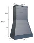 Midtown Blue Shaker 36" Farmhouse Hood