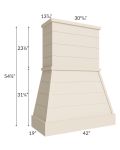 Midtown Cream Shaker 42" Farmhouse Hood
