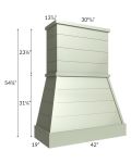 Midtown Pistachio Green Shaker 42" Farmhouse Hood