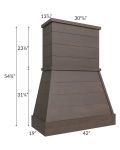 Vienna Kona Brown 42" Farmhouse Hood