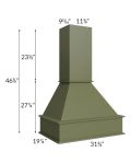 Midtown Hunter Green Shaker 30" Signature Hood