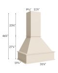 Midtown Cream Shaker 30" Signature Hood