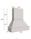 Midtown Light Grey Shaker 42" Signature Hood