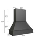Midtown Black Shaker 42" Signature Hood