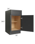 Royal Ebony Shaker 18" Base Cabinet