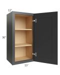 Royal Ebony Shaker 15x30 Wall Cabinet