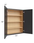 Royal Ebony Shaker 33x42 Wall Cabinet