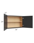 Royal Ebony Shaker 36x24 Wall Cabinet