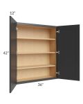 Royal Ebony Shaker 36x42 Wall Cabinet