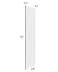 Palisades White 90" Refrigerator Panel with a 1-1/2" Return 
