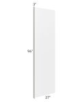 Brighton White Shaker 96" Refrigerator Panel with a 3" Return