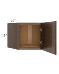 Royal Bronze Shaker 24x18 Wall Diagonal Corner Cabinet