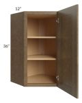 Royal Bronze Shaker 24x36 Wall Diagonal Corner Cabinet
