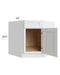 Royal White Shaker 36" Base Diagonal Corner Sink Cabinet - Out of stock through April