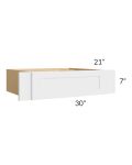 Royal White Shaker 30" Knee Drawer (trimmable to 24")