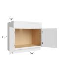 Royal White Shaker 36" Sink Base Cabinet