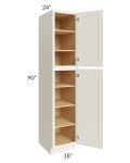 Cambridge Antique White Glaze 18x90x24 Wall Pantry Cabinet