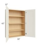 Cambridge Antique White Glaze 30x42 Wall Cabinet