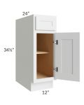 Gramercy White 12" Base Cabinet