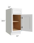 Gramercy White 15" Base Cabinet