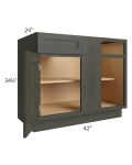 Charlotte Dark Grey 45" Blind Base Cabinet