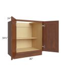 Cambridge Saddle Glaze 30" Full Height Door Base Cabinet