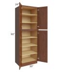 Cambridge Saddle Glaze 30x90x24 Wall Pantry Cabinet