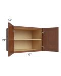 Cambridge Saddle Glaze 33x24x24 Wall Cabinet