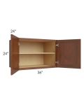 Cambridge Saddle Glaze 36x24x24 Wall Cabinet