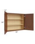 Cambridge Saddle Glaze 36x30 Wall Cabinet